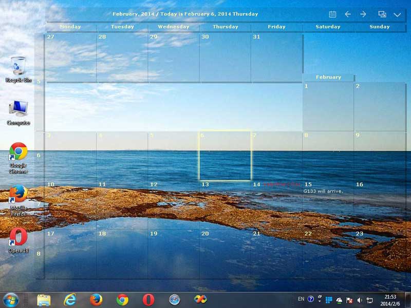 Desktop Calendar 2.3.53.4588 screenshot