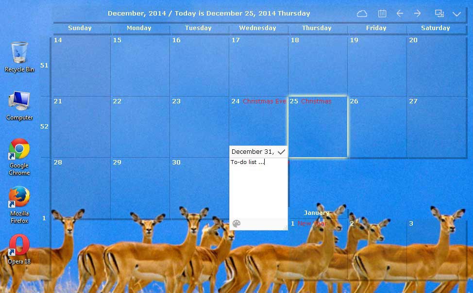Desktop-Kalender
